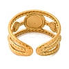 Round Natural Tiger Eye Finger Rings RJEW-Q822-15G-01-3