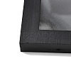 (Defective Closeout Sale: Scratch)Pine Wood & Acrylic Wall-Mounted Record Storage Box AJEW-XCP0003-52-2