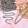 Tarnish Resistant Men's Jewelry Making 304 Stainless Steel Double Link Curb Chains CHS-A003C-1.0mm-4