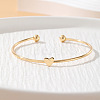 Heart Alloy Cuff Bangles for Women WG45AE5-13-1