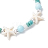 Dyed Synthetic Turquoise & Natural Howlite Beads Bracelets for Women BJEW-JB11794-03-4