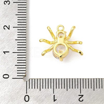 Rack Plating Brass Micro Pave Cubic Zirconia Pendants KK-S396-51G-1