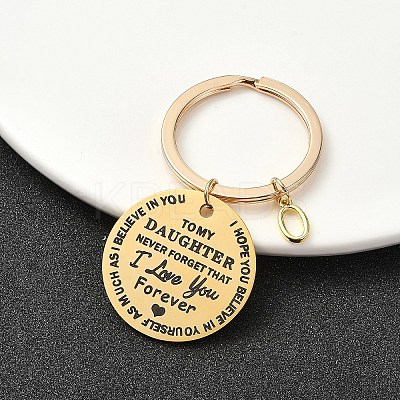 Valentine's Day Brass & 201 Stainless Steel Keychain KEYC-YW00097-15-1