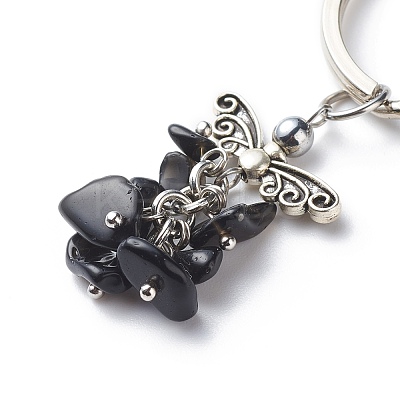 Natural Gemstone Angel Pendant Keychain KEYC-JKC00382-1