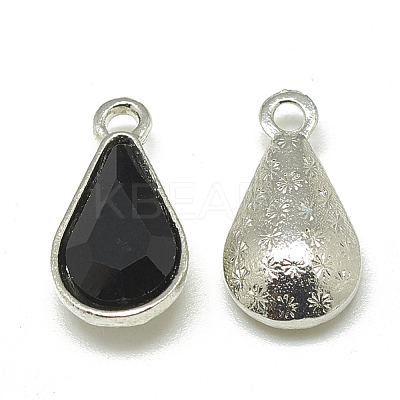Alloy Glass Pendants PALLOY-T029-8x13mm-02-1