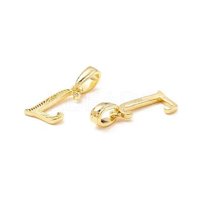 Rack Plating Eco-Friendly Brass Letter Pendants KK-K265-02G-L-1