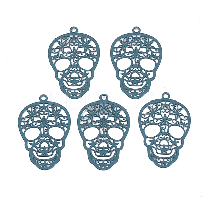430 Stainless Steel Filigree Pendants X-STAS-S108-23A-1