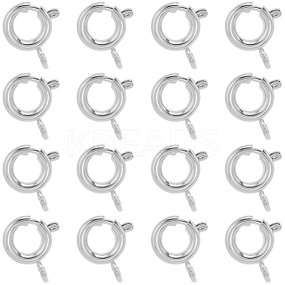 20Pcs Eco-friendly Brass Spring Ring Clasps KK-BBC0027-69B-S-1