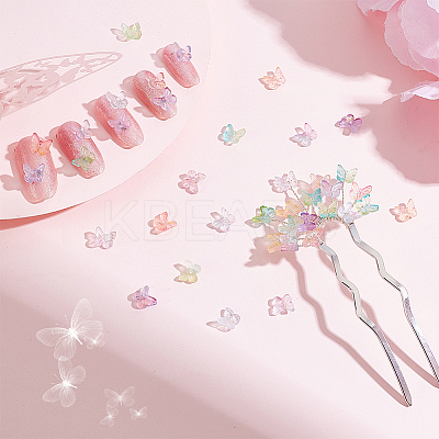 10 Sets 5 Colors Glitter Glass Cabochons MRMJ-GA0001-22-1