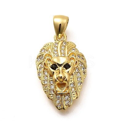 Rack Plating Brass Micro Pave Cubic Zirconia Enamel Pendants KK-L226-033G-02-1