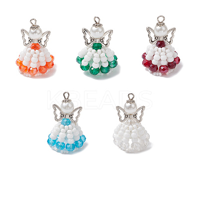 Handmade Seed Beads Pendants PALLOY-MZ00400-1