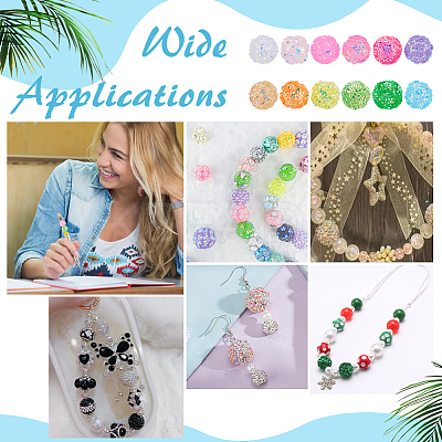 24Pcs 12 Colors Opaque Acrylic Beads FIND-PH0027-61-1