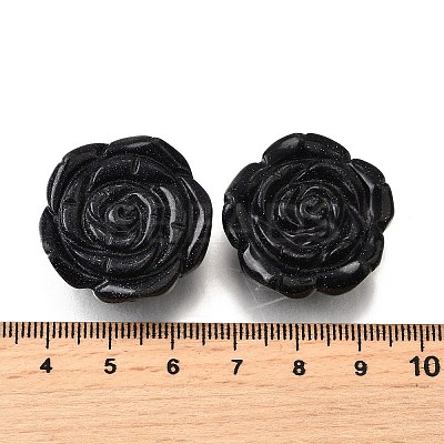Synthetic Blue Goldstone Carved Beads G-S390-02-1