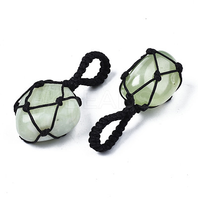 Natural New Jade Pendants G-N0326-93I-1