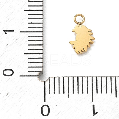 304 Stainless Steel Charms SA-CBAF41E-01B-G-1