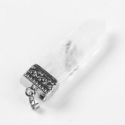 Natural Quartz Crystal Big Pendants G-G718-A15-1