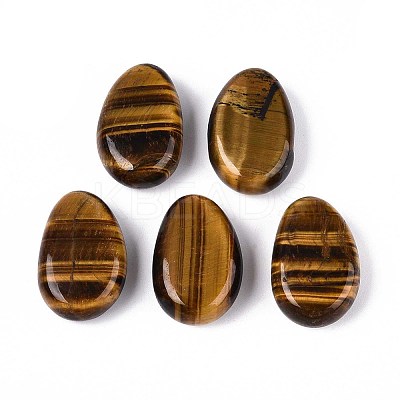 Natural Tiger Eye Pendants G-N349-08J-1