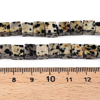 Natural Dalmatian Jasper Beads Strands G-T139-6x6-17A-1