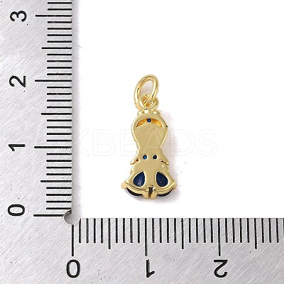 Brass Micro Pave Colorful Cubic Zirconia Glass Pendants KK-R162-026J-G-1