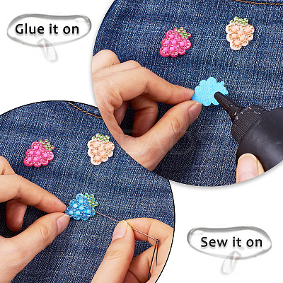 20Pcs 5 Colors Rhinestone Patches PATC-TA0001-07D-1