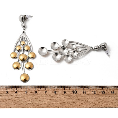 Women's 304 Stainless Steel Stud Earrings EJEW-K296-08A-GP-1