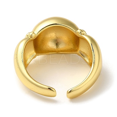 Rack Plating Brass Open Cuff Rings for Women RJEW-M162-15G-1