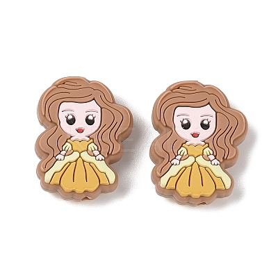 Princess Food Grade Silicone Focal Beads SIL-A008-05C-1