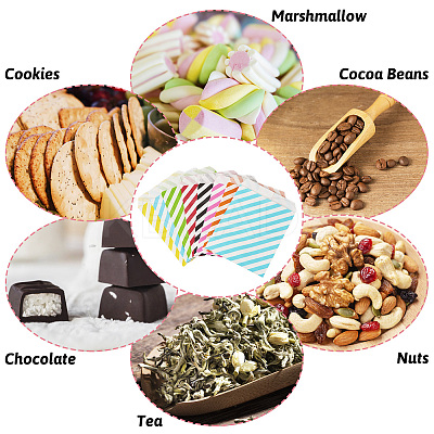 40Pcs 8 Colors Kraft Paper Bags CARB-TA0001-08-1