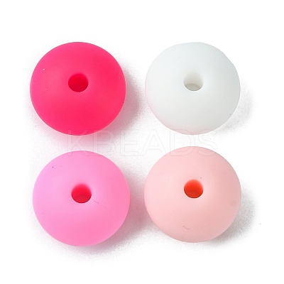 Rondelle Food Grade Eco-Friendly Silicone Focal Beads SIL-F003-07D-1