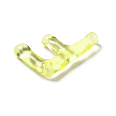 Transparent Resin Alphabet Pendants LS-RESI-C028-02F-1
