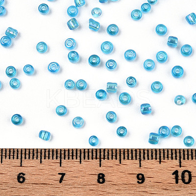Round Transparent Colors Rainbow Glass Seed Beads X-SEED-A007-3mm-163-1