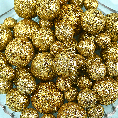 160Pcs 10 Styles Glitter Craft Foam Balls DIY-SP0005-58B-1