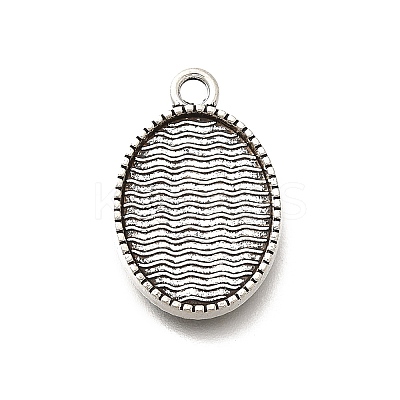Tibetan Style Oval Alloy Pendant Cabochon Settings PALLOY-D291-39AS-1