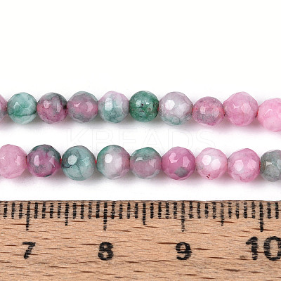 Dyed Natural White Jade Beads Strands G-T139-4mm-60-03-1