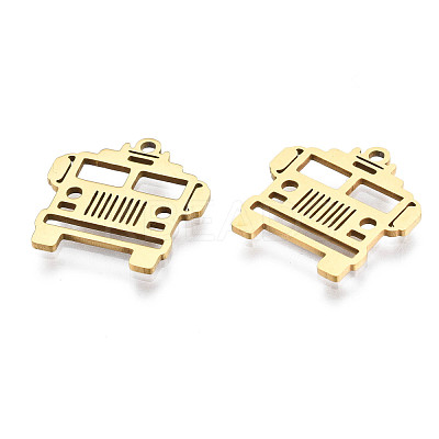 Ion Plating(IP) 201 Stainless Steel Pendants STAS-T044-267G-1