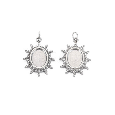 304 Stainless Steel Pendant Enamel Settings STAS-N097-187P-1