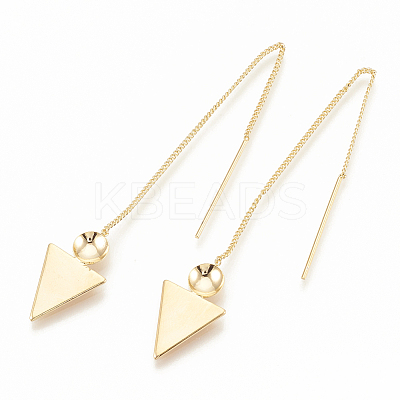 Brass Stud Earring Findings X-KK-S345-069-1