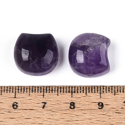 Natural Amethyst Cat Head Shape Beads G-T144-05A-1