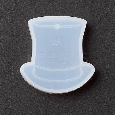 Costume Top Hat Pendant Silicone Molds DIY-K054-02-1