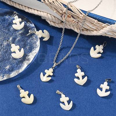 Natural Trochid Shell/Trochus Shell Pendants BSHE-CJC0002-12-1