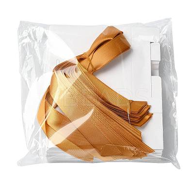 White Cardboard Paper Wedding Candy Boxes with Ribbon CON-FZC0002-002D-1