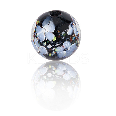 10Pcs Handmade Inner Flower Lampwork Beads LAMP-PA0001-02A-1