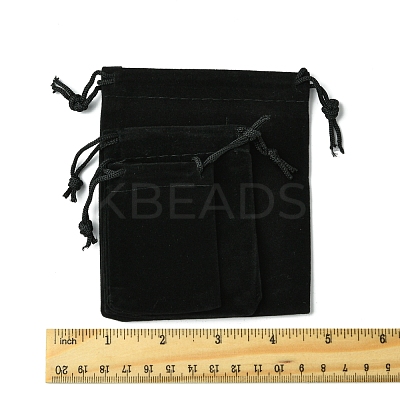 18Pcs 3 Styles Rectangle Velvet Drawstring Pouches TP-FS0001-04A-1