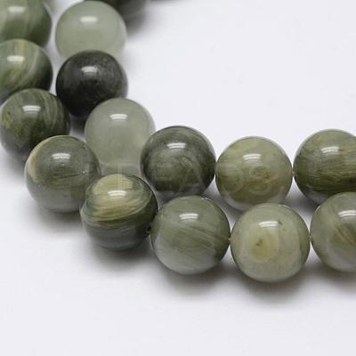 Natural Green Rutilated Quartz Beads Strands G-P325-03-8mm-1
