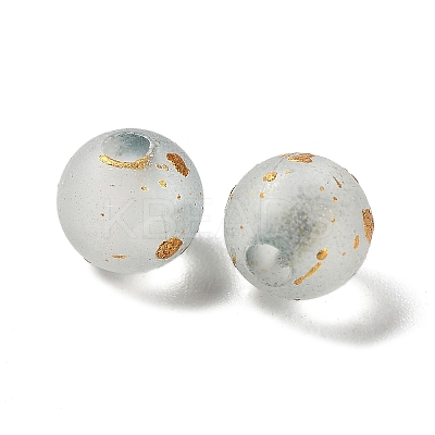 Frosted Transparent Acrylic Beads OACR-F013-12F-1