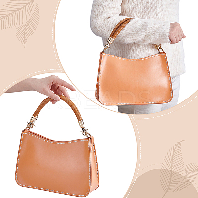 PU Imitation Leather Braided Bag Handles DIY-WH0366-41B-1