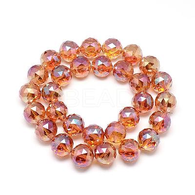 Electroplate Glass Bead Strands EGLA-S137-04-1