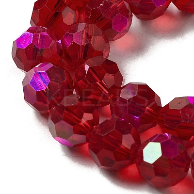 Electroplate Transparent Glass Beads Strands EGLA-A035-T10mm-L07-1