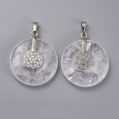 Natural Quartz Crystal Pendants G-F640-C01-1