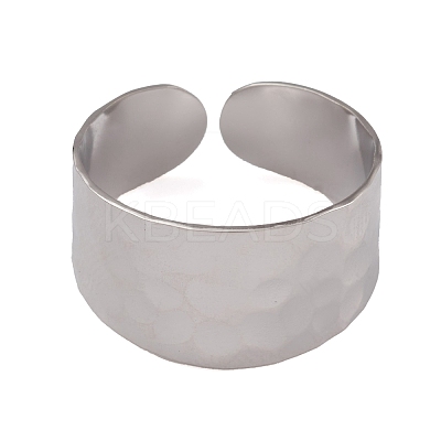 Non-Tarnish 304 Stainless Steel Open Cuff Rings for Women RJEW-G285-69P-1